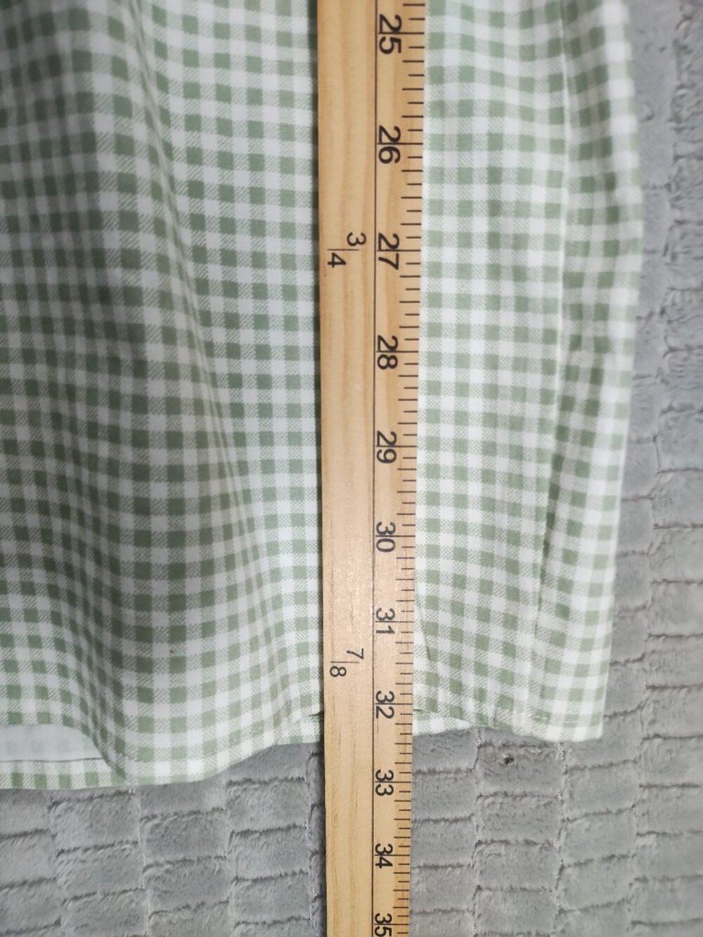 NWT Lulus Happy Chance Sage Green Gingham Square Neck Mini Dress-Sz M - Picture 13 of 13
